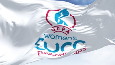 Flagga för fotbolls-EM i England